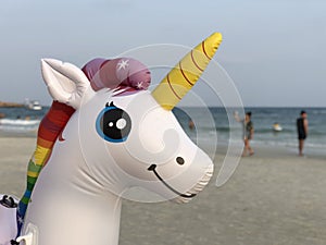 Inflatable unicorn at Koh Samet island