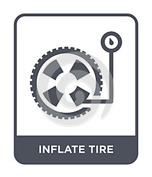 inflate tire icon in trendy design style. inflate tire icon isolated on white background. inflate tire vector icon simple and