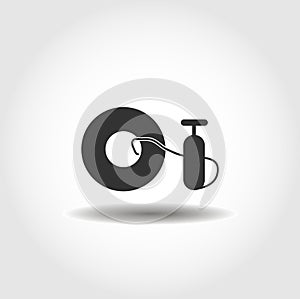 inflate tire isolated icon. car service design element
