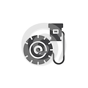 Inflate Wheel vector icon