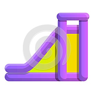 Inflated slide icon, cartoon style