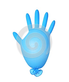 Inflated sterile medical glove