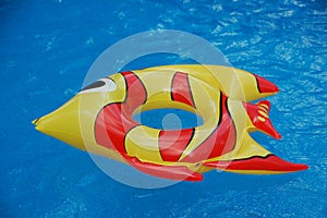 Inflated Toys In A Swimming Pool