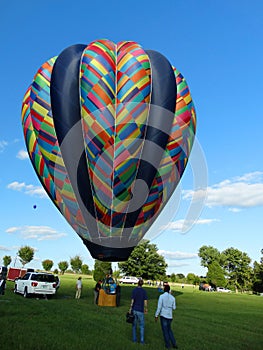 Inflating Hot Air Balloon