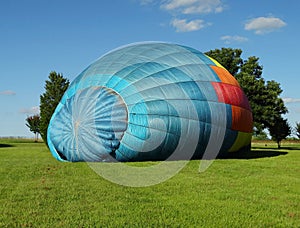 Inflating Hot Air Balloon