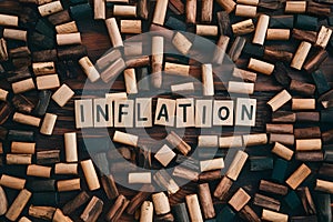 Inflation affecting international trade and transportation, business concept