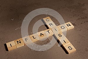 Inflation crisis  words text