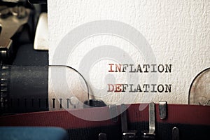 Inflation deflation concept