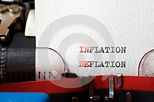 Inflation deflation concept