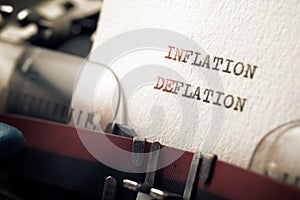 Inflation deflation concept