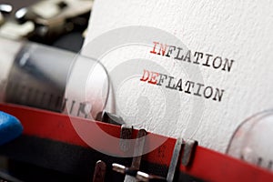 Inflation deflation concept