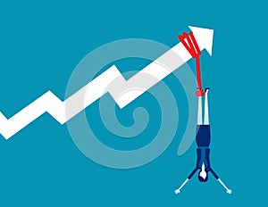 Inflation making any impact on savings and investments. Concept bsuiness inflation and taxses vector illustration, Finance and