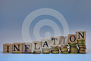 Inflation mit Kleingeld photo