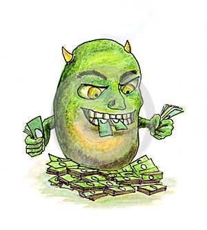 Inflation money monster photo