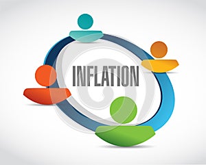 inflation people sign concept illustration