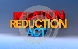 inflation reduction act on blue photo