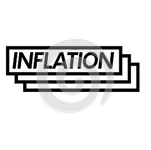 Inflation stamp on white