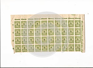 Inflation stamps from Weimar Republic