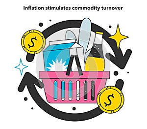 Inflation stimulates commodity turnover. Economics crisis and value