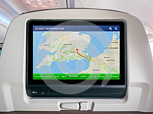 Inflight Progress Map Screen, In-Flight Map Screen, Flight Screen, Flight Tracker