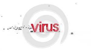 Influence and destruction of virus spread and spread on French region