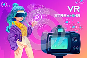 Influencer blogger vr streaming. Broadcasting