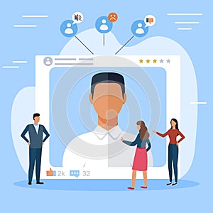 Influencer. The influential role social media in marketing is well recognized photo