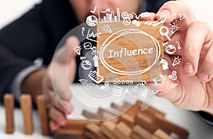 Influencer marketing concept. Business, Technology, Internet and network concept