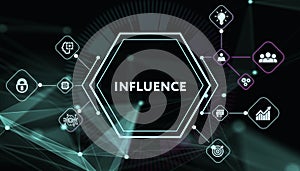 Influencer marketing concept. Business, Technology, Internet and network concept