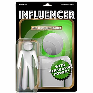 Influencer Person Influential Customer Action Figure 3d Illustration