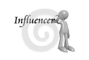 Influencer word with man