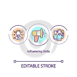 Influencing skills concept icon