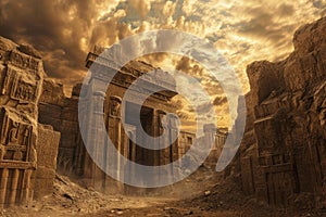 Influential Assyrian civilization. Generate Ai photo
