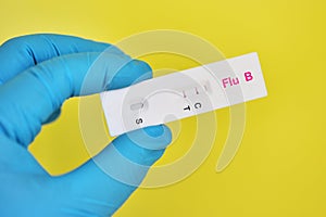 Influenza B virus positive result