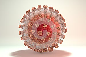Influenza virus on a light background photo