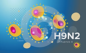 Influenza A virus subtype H9N2 Background - Illustration