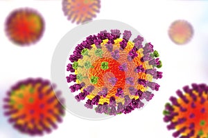 Influenza viruses illustration