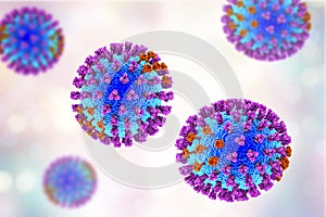 Influenza viruses illustration