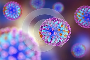 Influenza viruses illustration