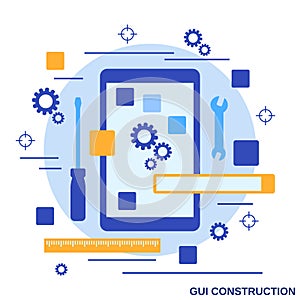 GUI construction vector concept