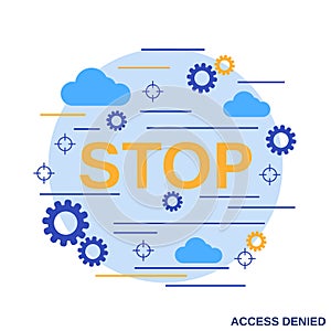 Access denied vector concept