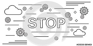Access denied thin line vector concept