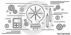 New idea generator vector concept