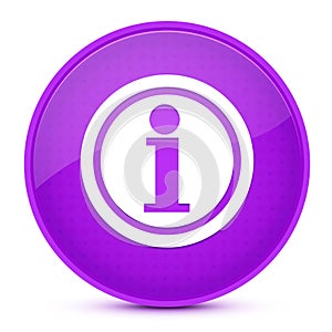 Info aesthetic glossy purple round button abstract