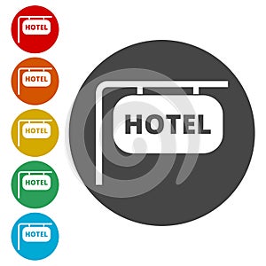 Info board vector icon, Hotel icon
