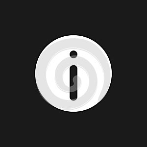 Info dark mode glyph ui icon
