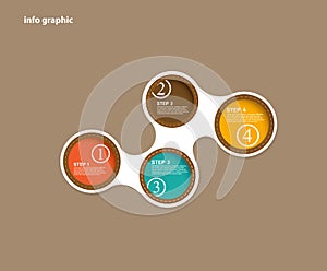 Info graphic circles with place for your text.