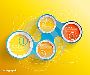 Info graphic circles with place for your text.