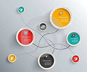 Info graphic circles with place for your text.