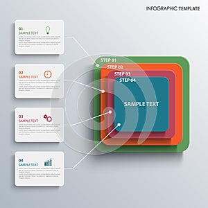 Info graphic with colorful design pyramid labels template